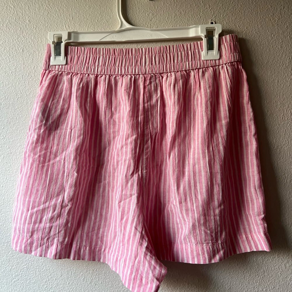 Gap Pink + White Stripe Boxer short and top set. Pajamas. Size XS, like new!